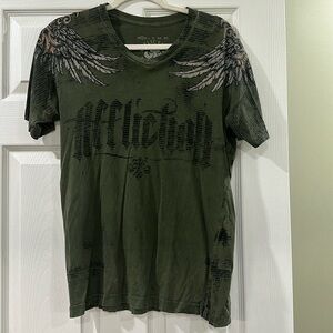 Men’s Affliction Live Fast Green T-Shirt